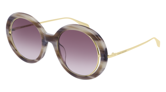 Alexander Mcqueen Sunglass Woman Pink Gold Violet