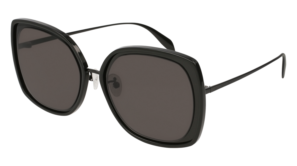 Alexander Mcqueen Sunglass Woman Black Black Grey