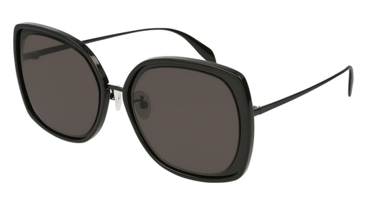 Alexander Mcqueen Sunglass Woman Black Black Grey