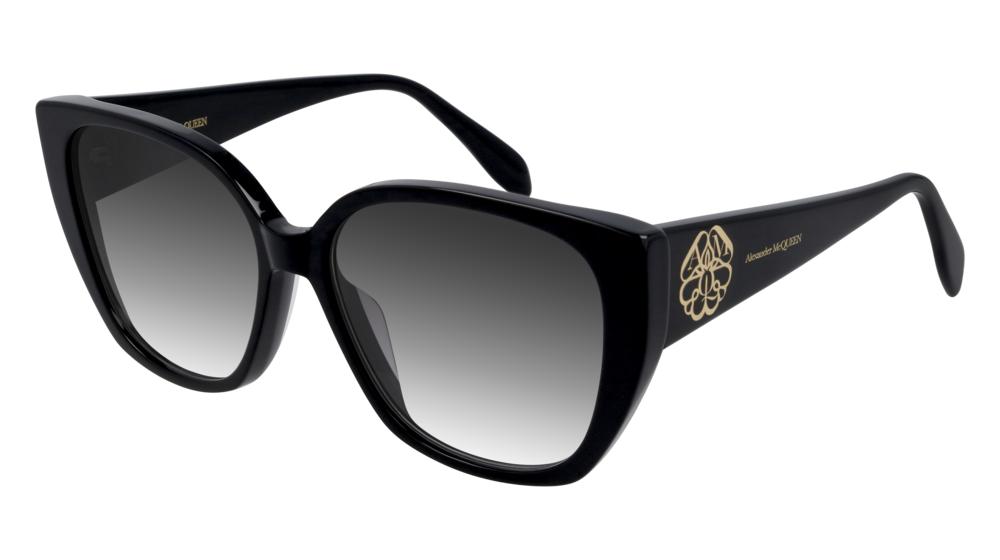 Alexander Mcqueen Sunglass Woman Black Black Grey