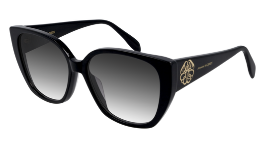 Alexander Mcqueen Sunglass Woman Black Black Grey