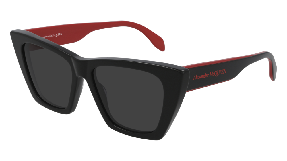 Alexander Mcqueen Sunglass Woman Black Black Grey