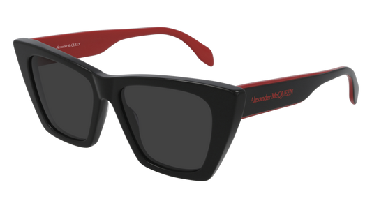 Alexander Mcqueen Sunglass Woman Black Black Grey