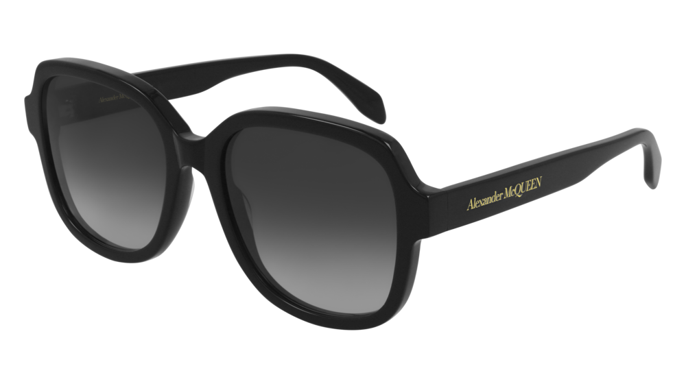 Alexander Mcqueen Sunglass Woman Black Black Grey