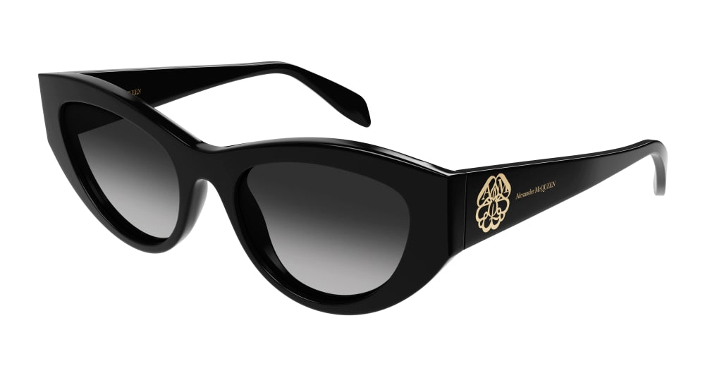 Alexander Mcqueen Sunglass Woman Black Black Grey