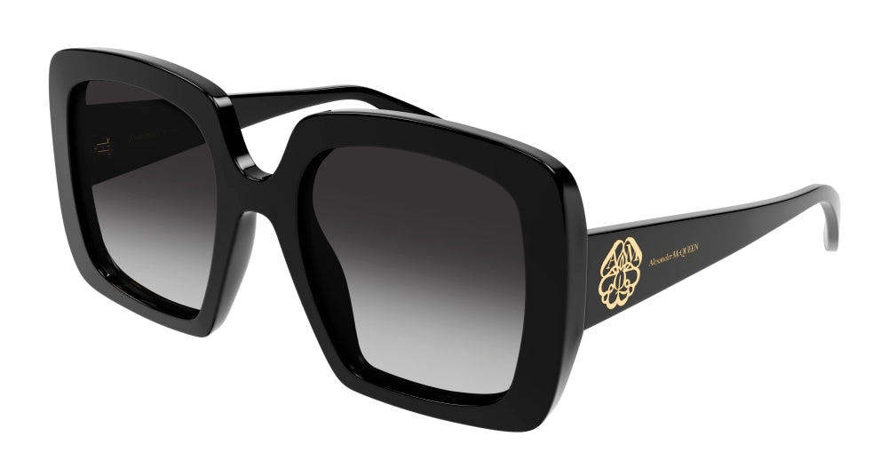 Alexander Mcqueen Sunglass Woman Black Black Grey