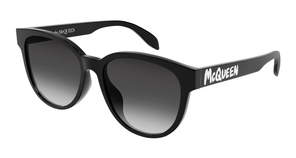 Alexander Mcqueen Sunglass Woman Black Black Grey