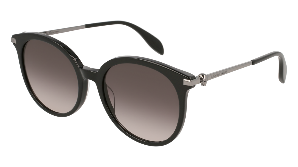 Alexander Mcqueen Sunglass Woman Black Ruthenium Grey