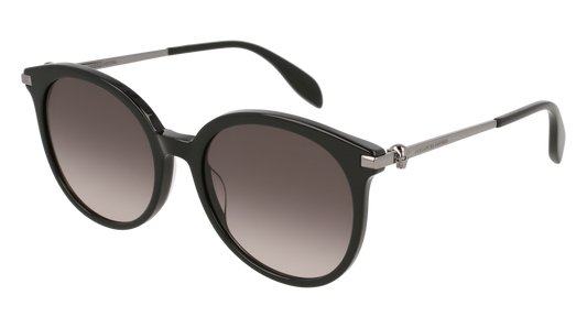 Alexander Mcqueen Sunglass Woman Black Ruthenium Grey