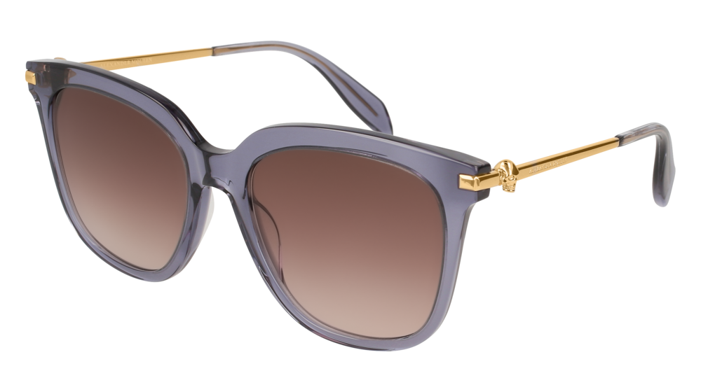 Alexander Mcqueen Sunglass Woman Blue Gold Brown