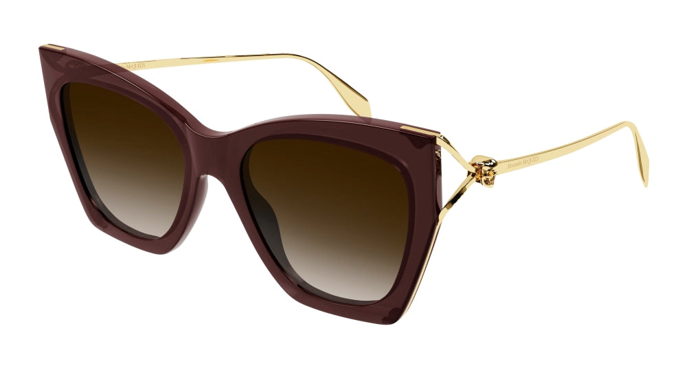 Alexander Mcqueen Sunglass Woman Brown Gold Brown