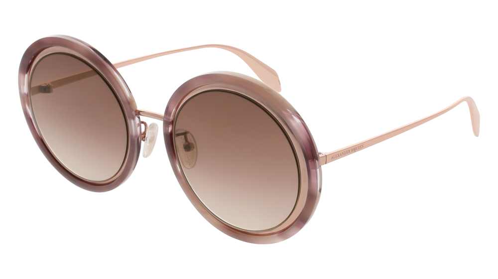 Alexander Mcqueen Sunglass Woman Gold Gold Brown