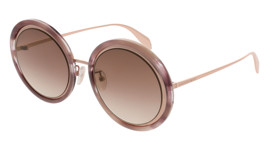 Alexander Mcqueen Sunglass Woman Gold Gold Brown