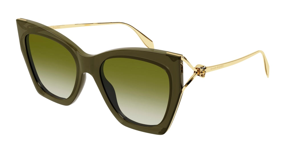 Alexander Mcqueen Sunglass Woman Green Gold Green