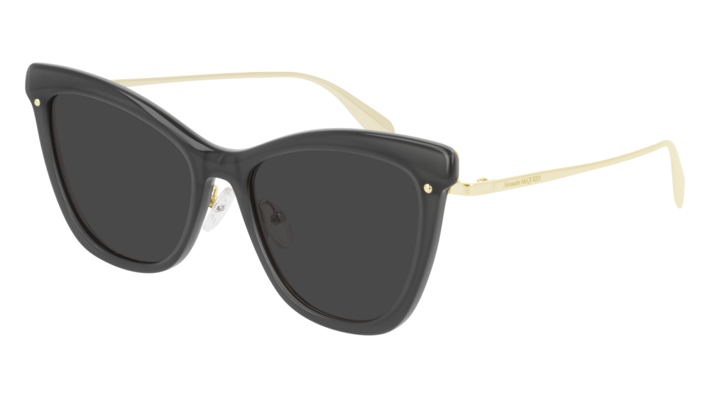 Alexander Mcqueen Sunglass Woman Grey Gold Smoke