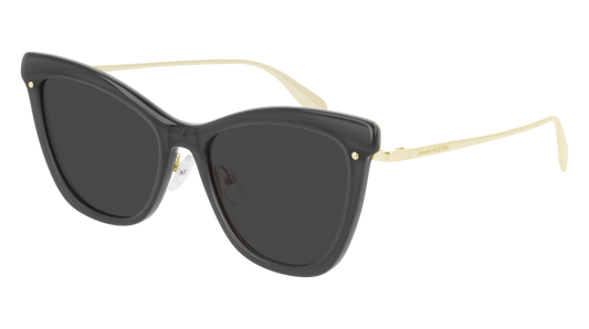 Alexander Mcqueen Sunglass Woman Grey Gold Smoke