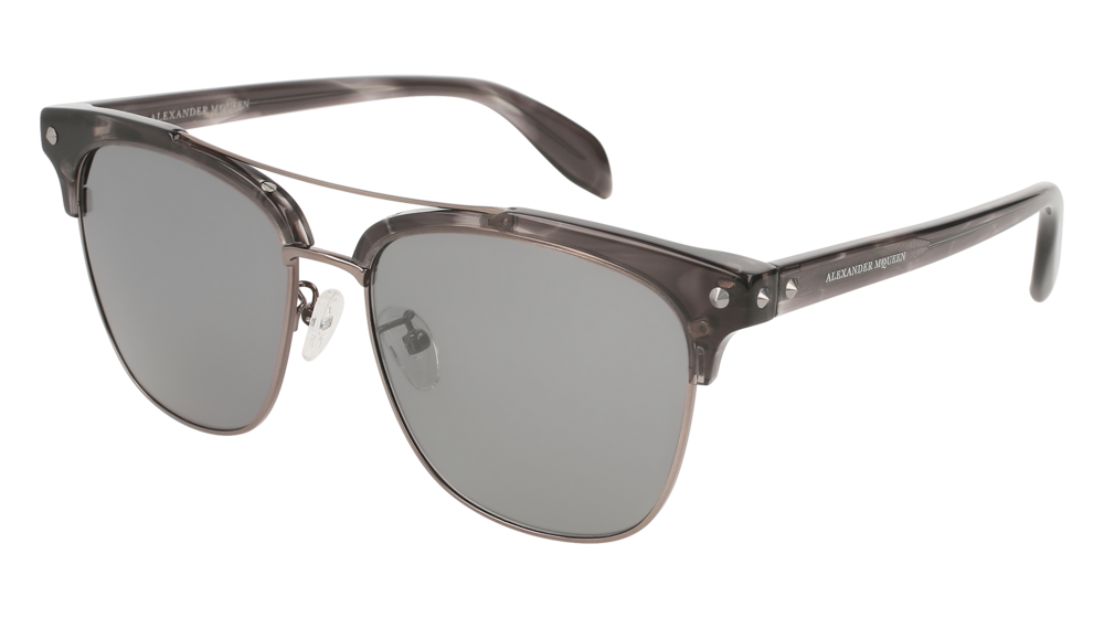 Alexander Mcqueen Sunglass Woman Grey Grey Silver