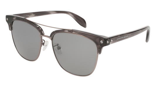 Alexander Mcqueen Sunglass Woman Grey Grey Silver