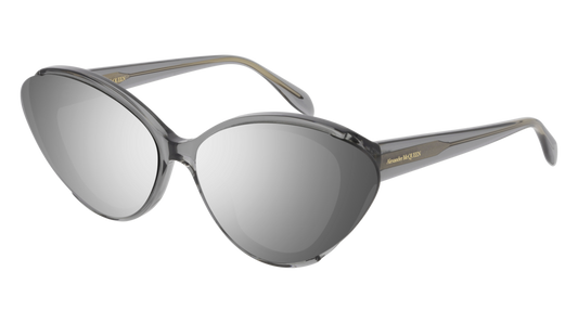 Alexander Mcqueen Sunglass Woman Grey Grey Silver