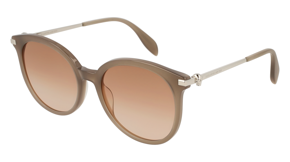 Alexander Mcqueen Sunglass Woman Grey Silver Brown