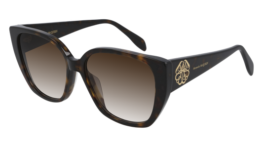 Alexander Mcqueen Sunglass Woman Havana Havana Brown