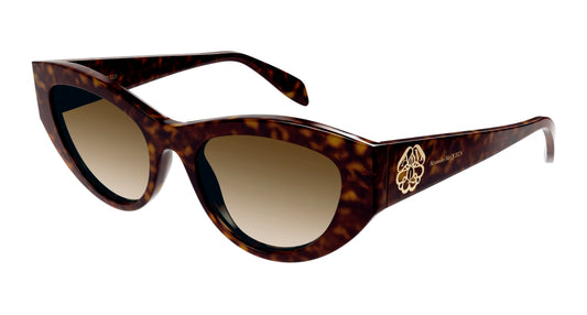 Alexander Mcqueen Sunglass Woman Havana Havana Brown