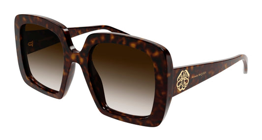 Alexander Mcqueen Sunglass Woman Havana Havana Brown