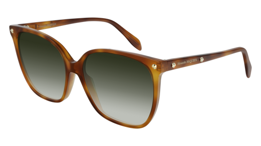 Alexander Mcqueen Sunglass Woman Havana Havana Green