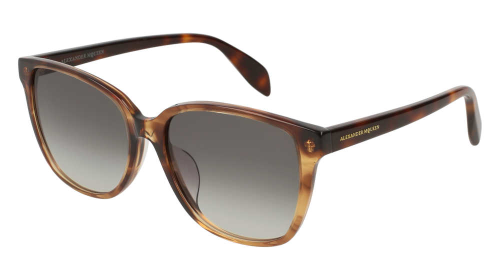 Alexander Mcqueen Sunglass Woman Havana Havana Grey