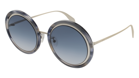 Alexander Mcqueen Sunglass Woman Silver Silver Blue