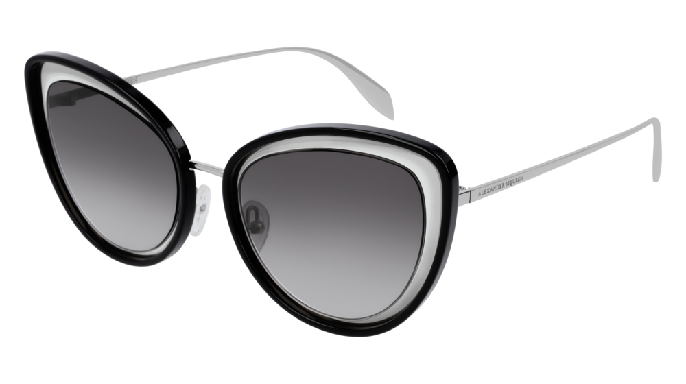 Alexander Mcqueen Sunglass Woman Silver Silver Grey