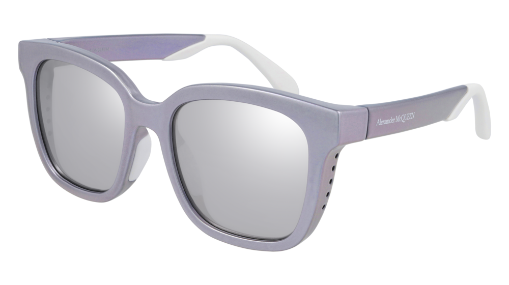 Alexander Mcqueen Sunglass Woman Violet Violet Silver