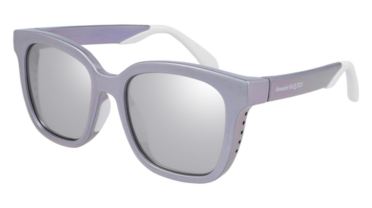 Alexander Mcqueen Sunglass Woman Violet Violet Silver