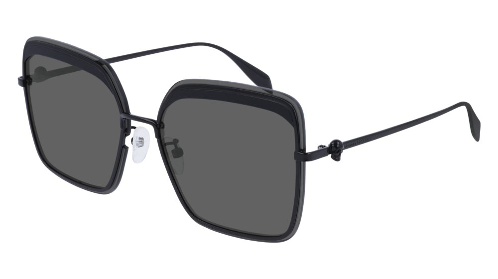 Alexander Mcqueen Sunglass Woman Black Black Grey