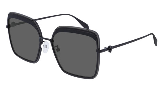 Alexander Mcqueen Sunglass Woman Black Black Grey