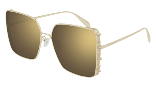 Alexander Mcqueen Sunglass Woman Gold Gold Bronze