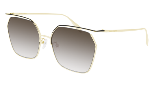 Alexander Mcqueen Sunglass Woman Gold Gold Brown