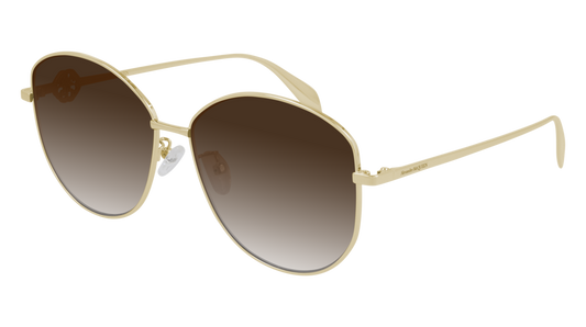 Alexander Mcqueen Sunglass Woman Gold Gold Brown