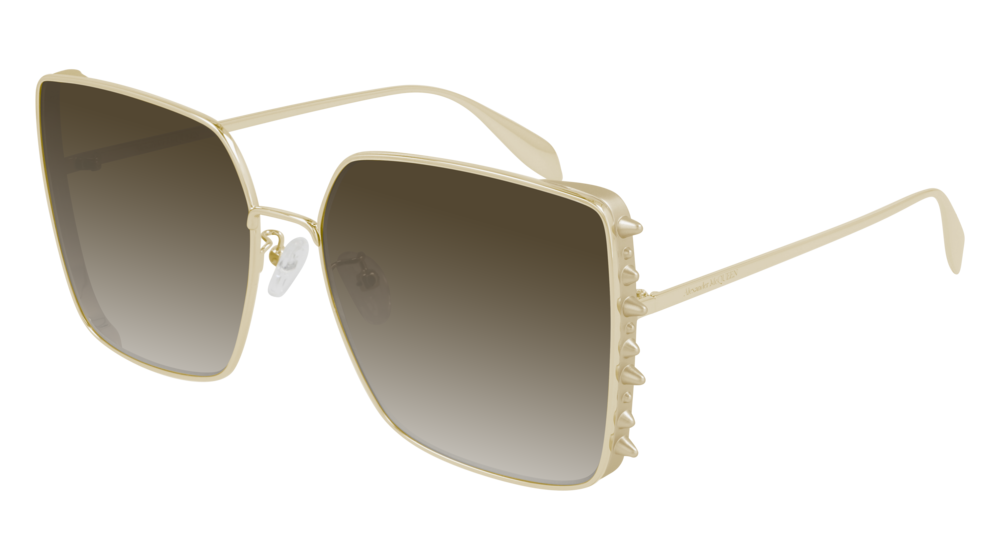 Alexander Mcqueen Sunglass Woman Gold Gold Brown