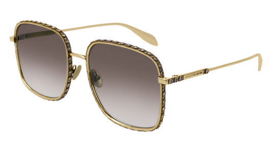 Alexander Mcqueen Sunglass Woman Gold Gold Red