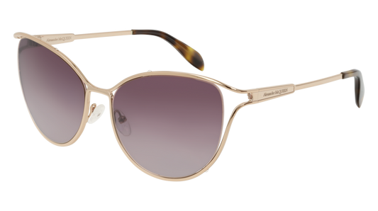 Alexander Mcqueen Sunglass Woman Gold Gold Violet