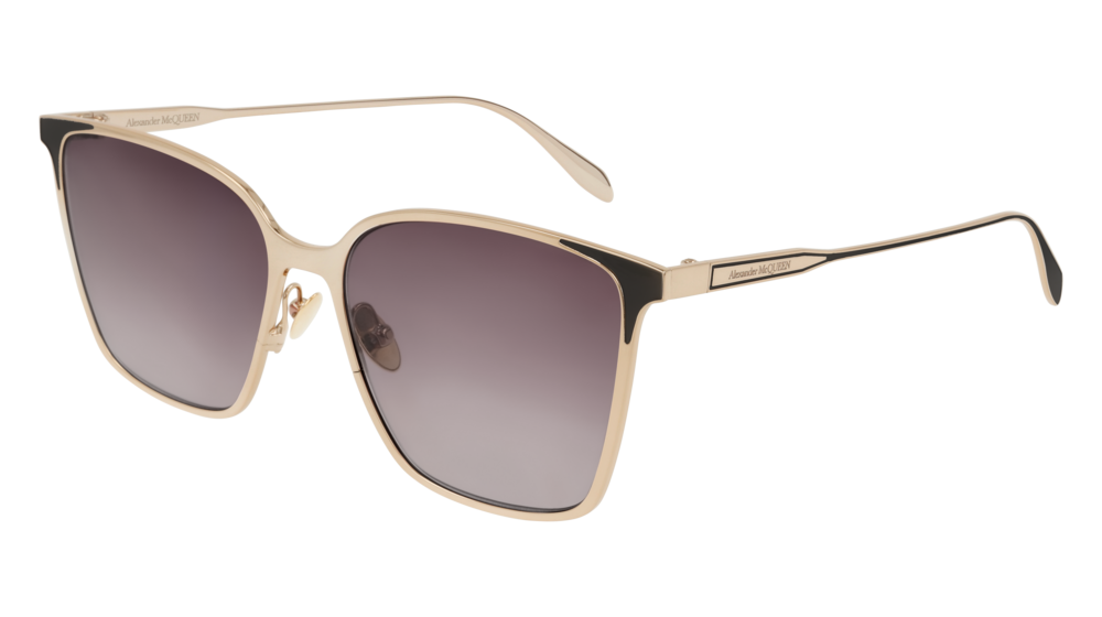 Alexander Mcqueen Sunglass Woman Gold Gold Violet