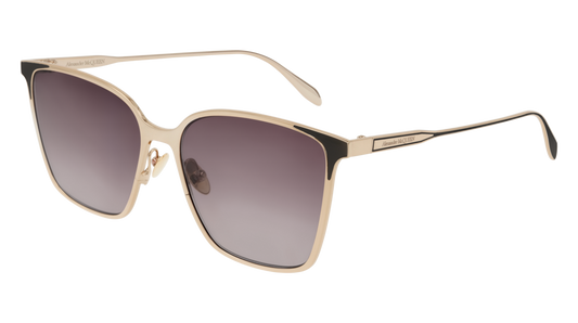 Alexander Mcqueen Sunglass Woman Gold Gold Violet