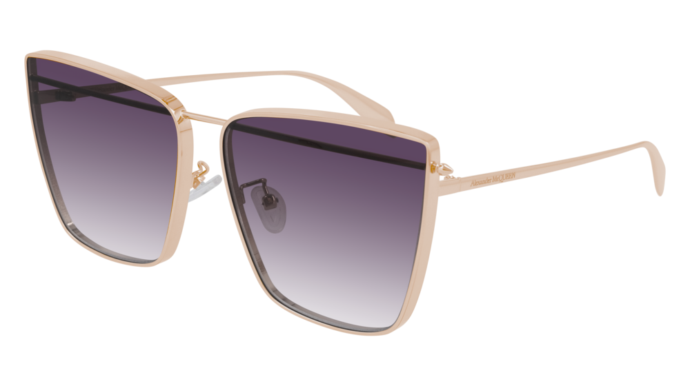 Alexander Mcqueen Sunglass Woman Gold Gold Violet