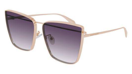 Alexander Mcqueen Sunglass Woman Gold Gold Violet