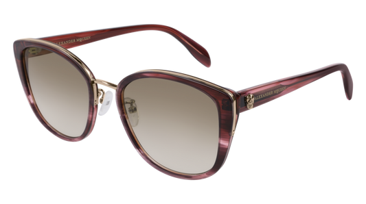 Alexander Mcqueen Sunglass Woman Gold Havana Brown