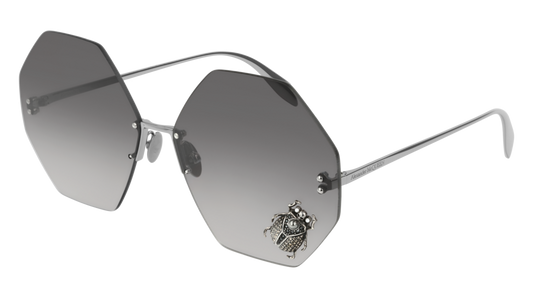 Alexander Mcqueen Sunglass Woman Ruthenium Ruthenium Grey