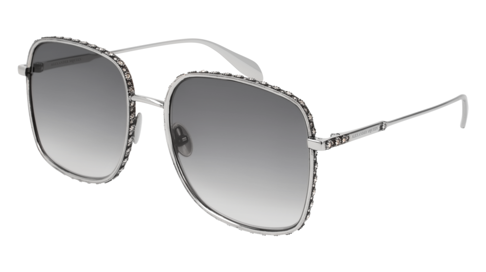 Alexander Mcqueen Sunglass Woman Silver Silver Grey