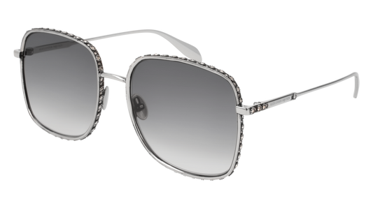 Alexander Mcqueen Sunglass Woman Silver Silver Grey