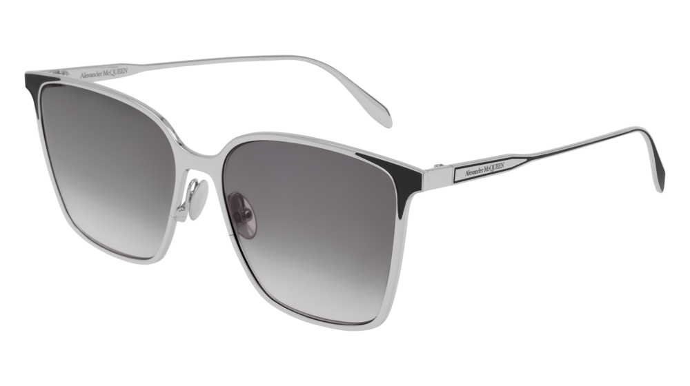 Alexander Mcqueen Sunglass Woman Silver Silver Grey